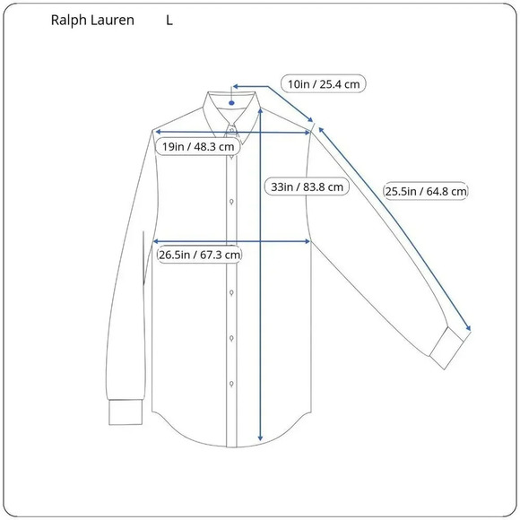 Ralph Lauren Polo Shirt Large Orange Blue Striped Classic Preppy Dress - Picture 2 of 5